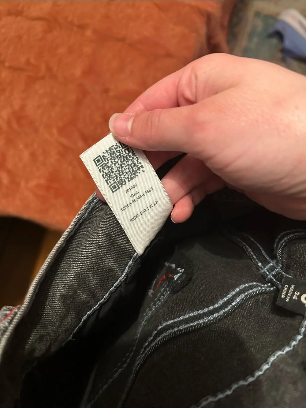 True Religion Ricky big t flap straight Jean